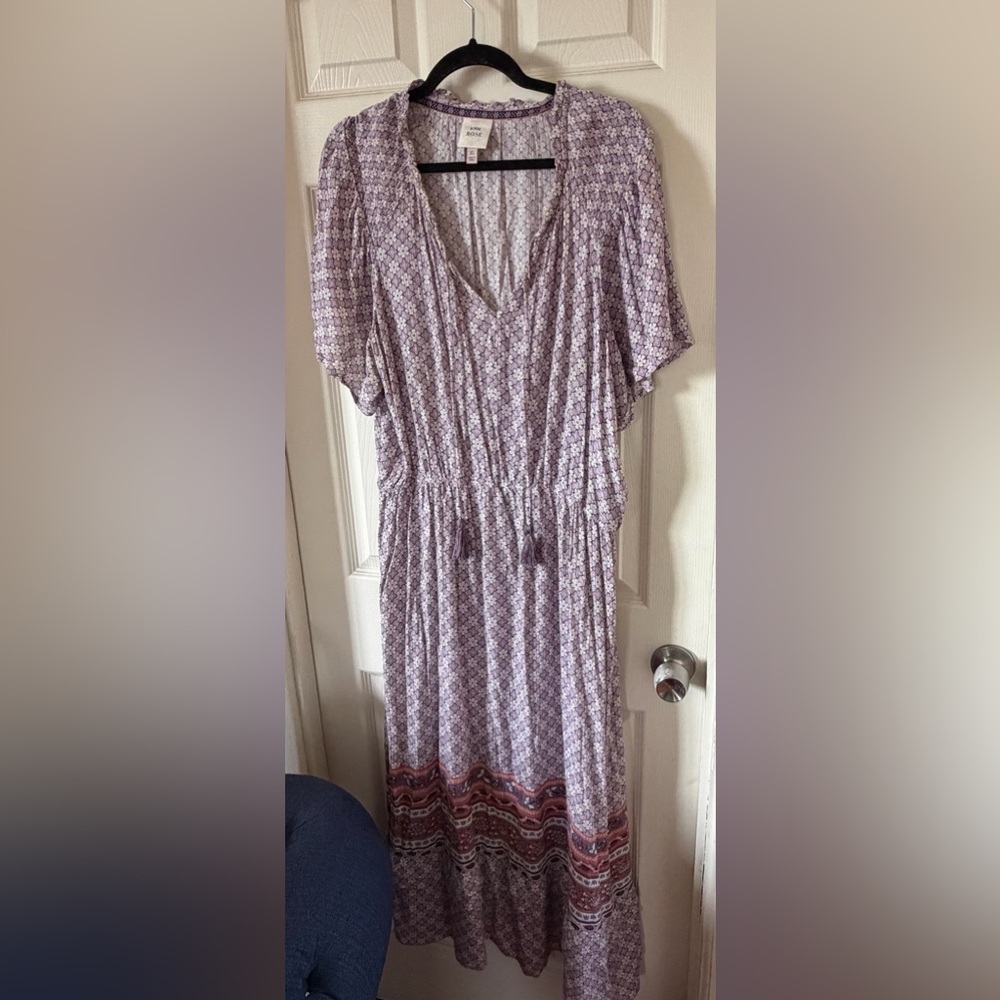 Knox Rose Lavender and White Patterned Dress